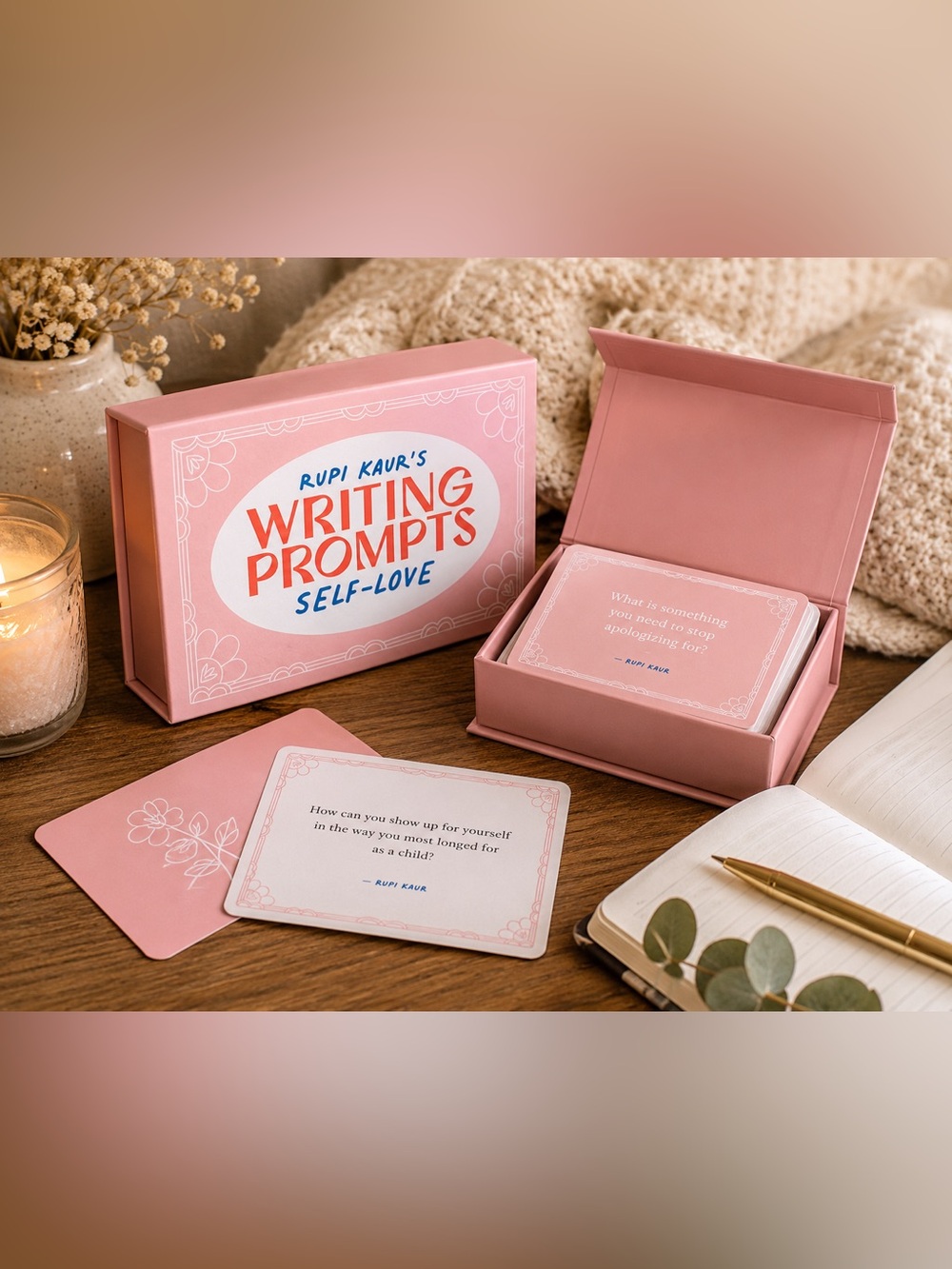 Rupi Kaur Writing Prompts Self Love Card Deck 70 Guided Journal Prompts